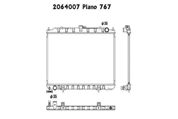 Radiateur, refroidissement du moteur ORDONEZ 2064007