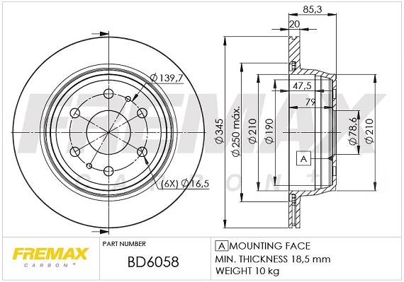 Disque de frein FREMAX BD-6058