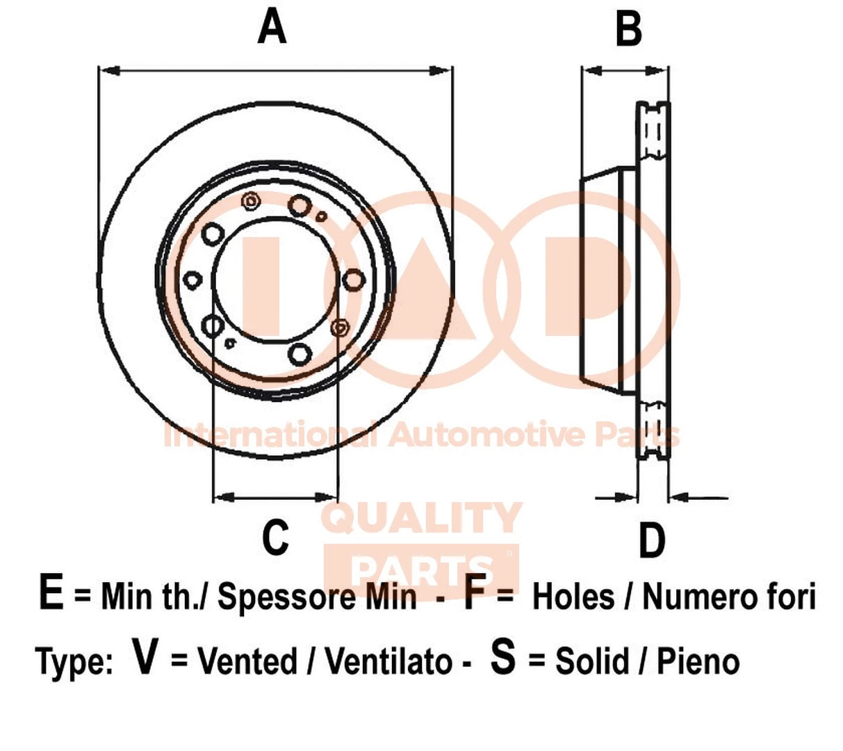 Disque de frein IAP QUALITY PARTS 709-11123