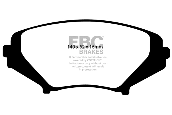 Kit de plaquettes de frein, frein à disque EBC Brakes DP51665NDX