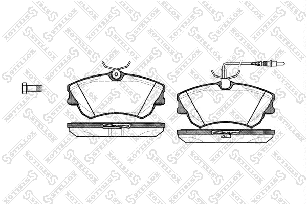 Kit de plaquettes de frein, frein à disque STELLOX 649 002B-SX