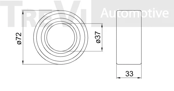 Kit de roulements de roue TREVI AUTOMOTIVE WB1967