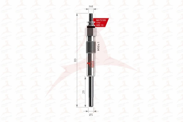 Bougie de préchauffage MEHA AUTOMOTIVE MH70189
