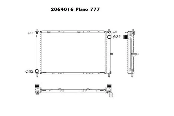 Radiateur, refroidissement du moteur ORDONEZ 2064016