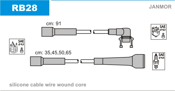 Kit de câbles d'allumage JANMOR RB28