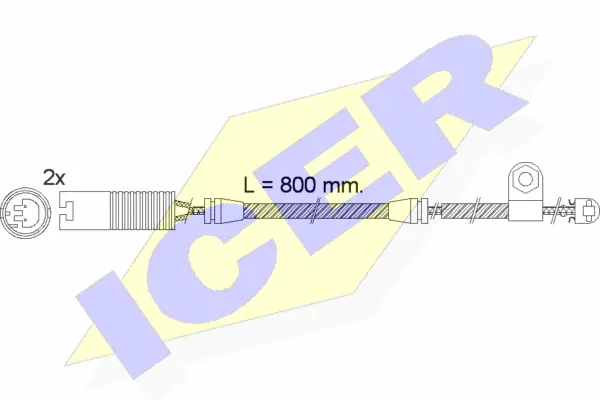 Contact d'avertissement, usure des plaquettes de frein ICER 610499 E C