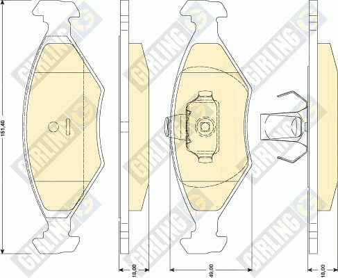 Kit de plaquettes de frein, frein à disque GIRLING 6117512