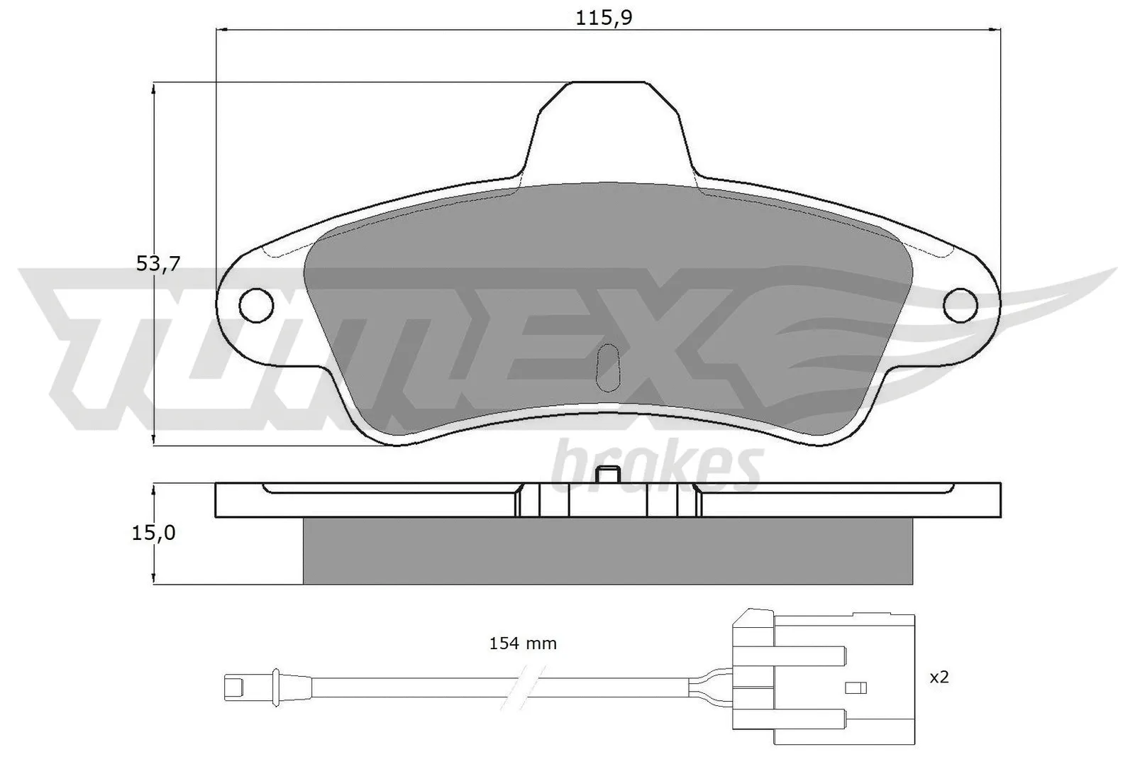 Kit de plaquettes de frein, frein à disque TOMEX Brakes TX 11-201