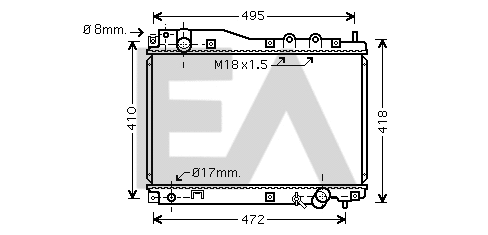 Radiateur, refroidissement du moteur EACLIMA 31R26069