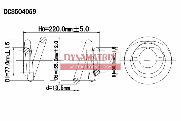 Ressort de suspension DYNAMATRIX DCS504059