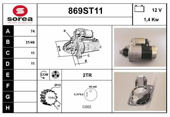 Démarreur STARTCAR 869ST11