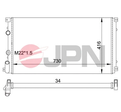 Radiateur, refroidissement du moteur JPN 60C9033-JPN