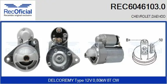Démarreur RECOFICIAL REC6046103.0