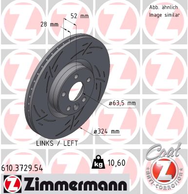 Disque de frein ZIMMERMANN 610.3729.54