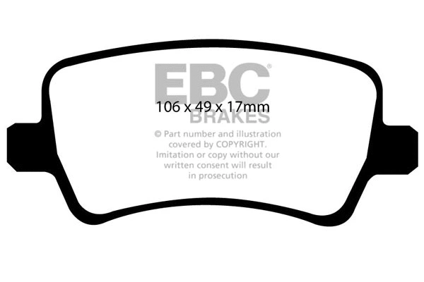 Kit de plaquettes de frein, frein à disque EBC Brakes DP21934