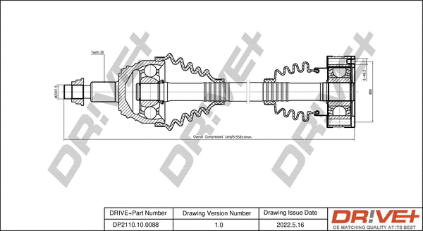 Arbre de transmission Dr!ve+ DP2110.10.0088