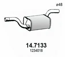 Silencieux arrière ASSO 14.7133