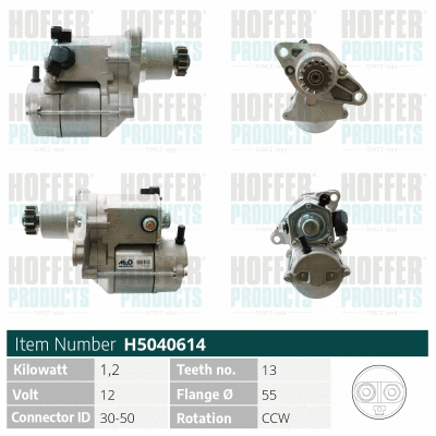 Démarreur HOFFER H5040614