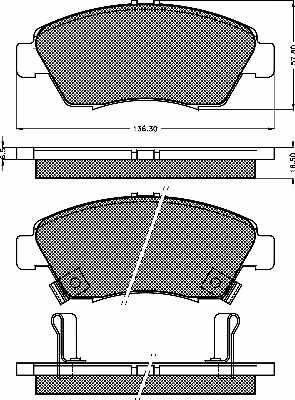 Kit de plaquettes de frein, frein à disque BSF 10360