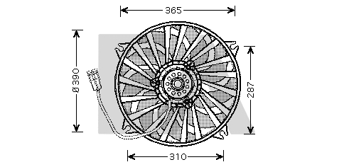 Ventilateur, refroidissement du moteur EACLIMA 33V10018