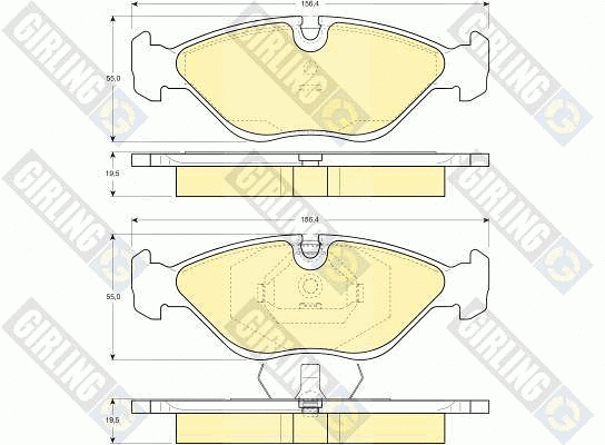 Kit de plaquettes de frein, frein à disque GIRLING 6109692