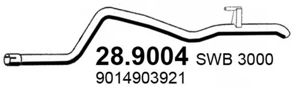 Tuyau d'échappement ASSO 28.9004