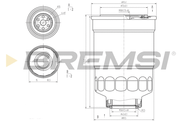 Filtre à carburant BREMSI FE0799