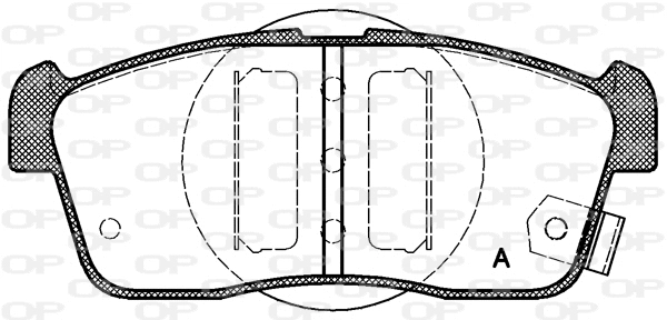 Kit de plaquettes de frein, frein à disque OPEN PARTS BPA0724.02