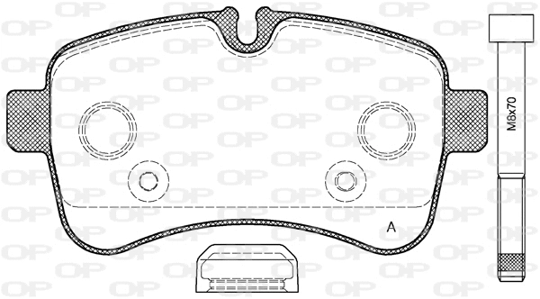Kit de plaquettes de frein, frein à disque OPEN PARTS BPA1282.00