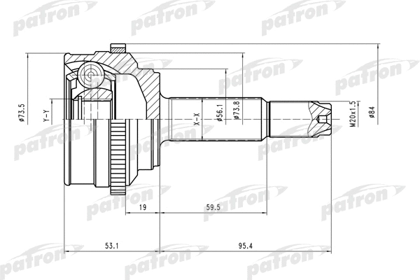 Jeu de joints, arbre de transmission PATRON PCV1527