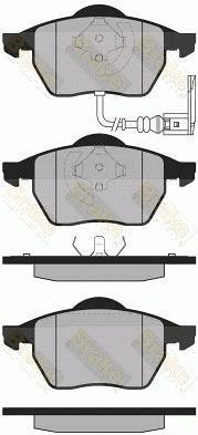 Kit de plaquettes de frein, frein à disque Brake ENGINEERING PA1305
