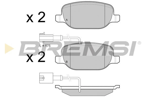 Kit de plaquettes de frein, frein à disque BREMSI BP3437