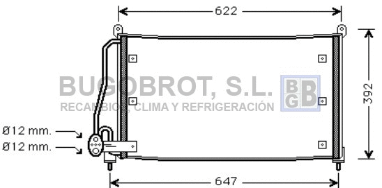 Condenseur, climatisation BUGOBROT 62-OL5295