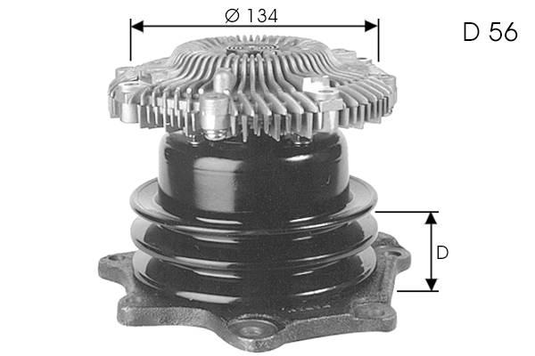 Pompe à eau, refroidissement du moteur TECDRIVE TPAE0275