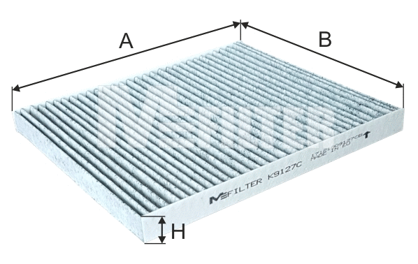 Filtre, air de l'habitacle MFILTER K 9127C