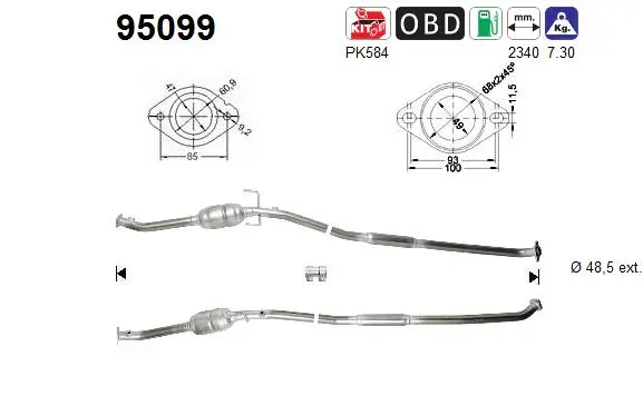 Catalyseur AS 95099