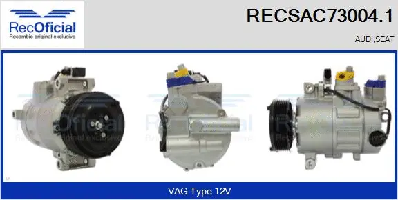 Compresseur, climatisation RECOFICIAL RECSAC73004.1