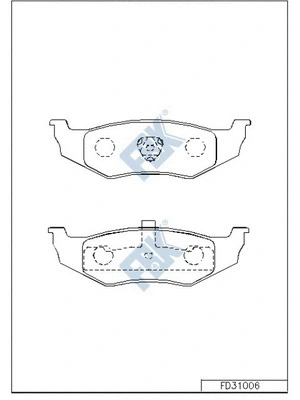 Kit de plaquettes de frein, frein à disque FBK FD31006