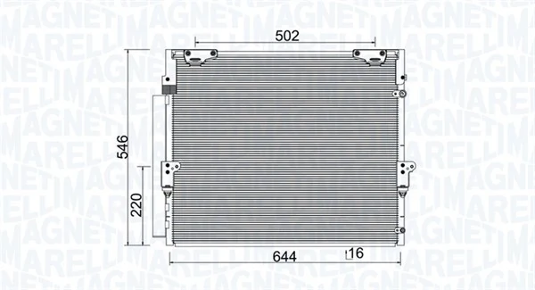 Condenseur, climatisation MAGNETI MARELLI 350203926000