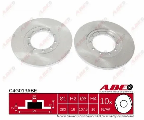 Disque de frein ABE C4G013ABE