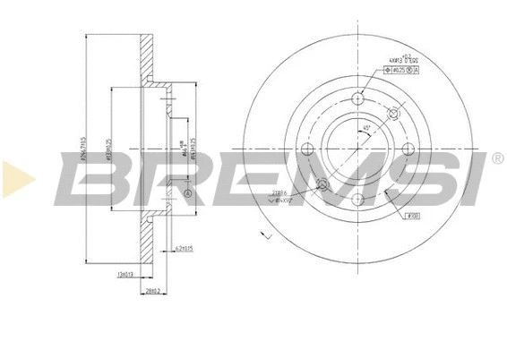 Disque de frein BREMSI CD6995S