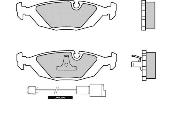 Kit de plaquettes de frein, frein à disque E.T.F. 12-0236