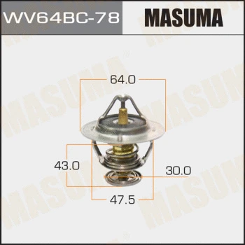 Thermostat, liquide de refroidissement MASUMA WV64BC-78