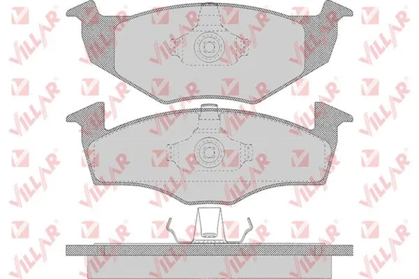 Kit de plaquettes de frein, frein à disque VILLAR 626.0638