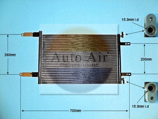 Condenseur, climatisation AUTO AIR GLOUCESTER 16-6198