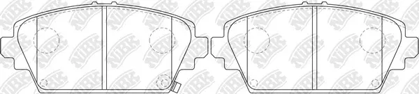 Kit de plaquettes de frein, frein à disque NiBK PN8106