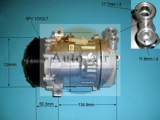 Compresseur, climatisation AUTO AIR GLOUCESTER 14-0342