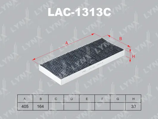 Filtre, air de l'habitacle LYNXAUTO LAC-1313C