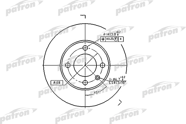 Disque de frein PATRON PBD1516