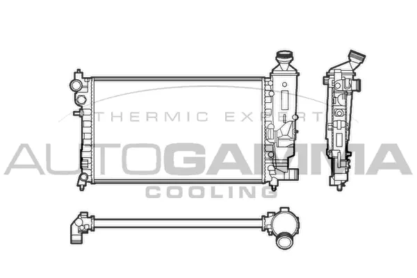 Radiateur, refroidissement du moteur AUTOGAMMA 103547